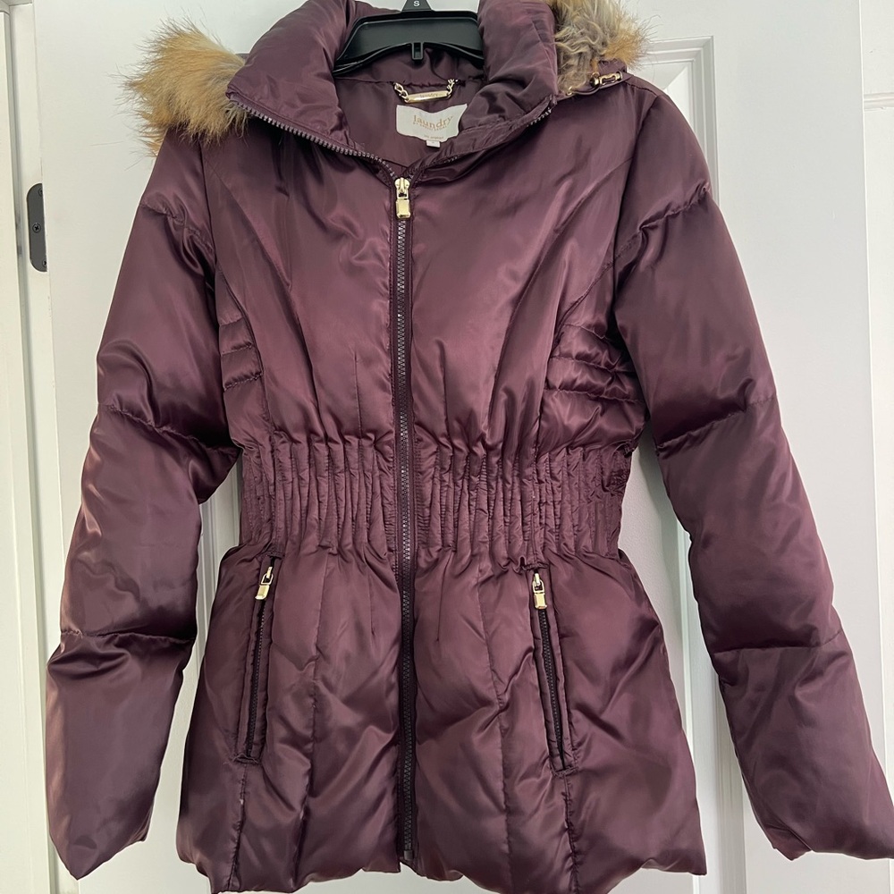 Laundry By Shelli Segal Purple Puffer Jacket